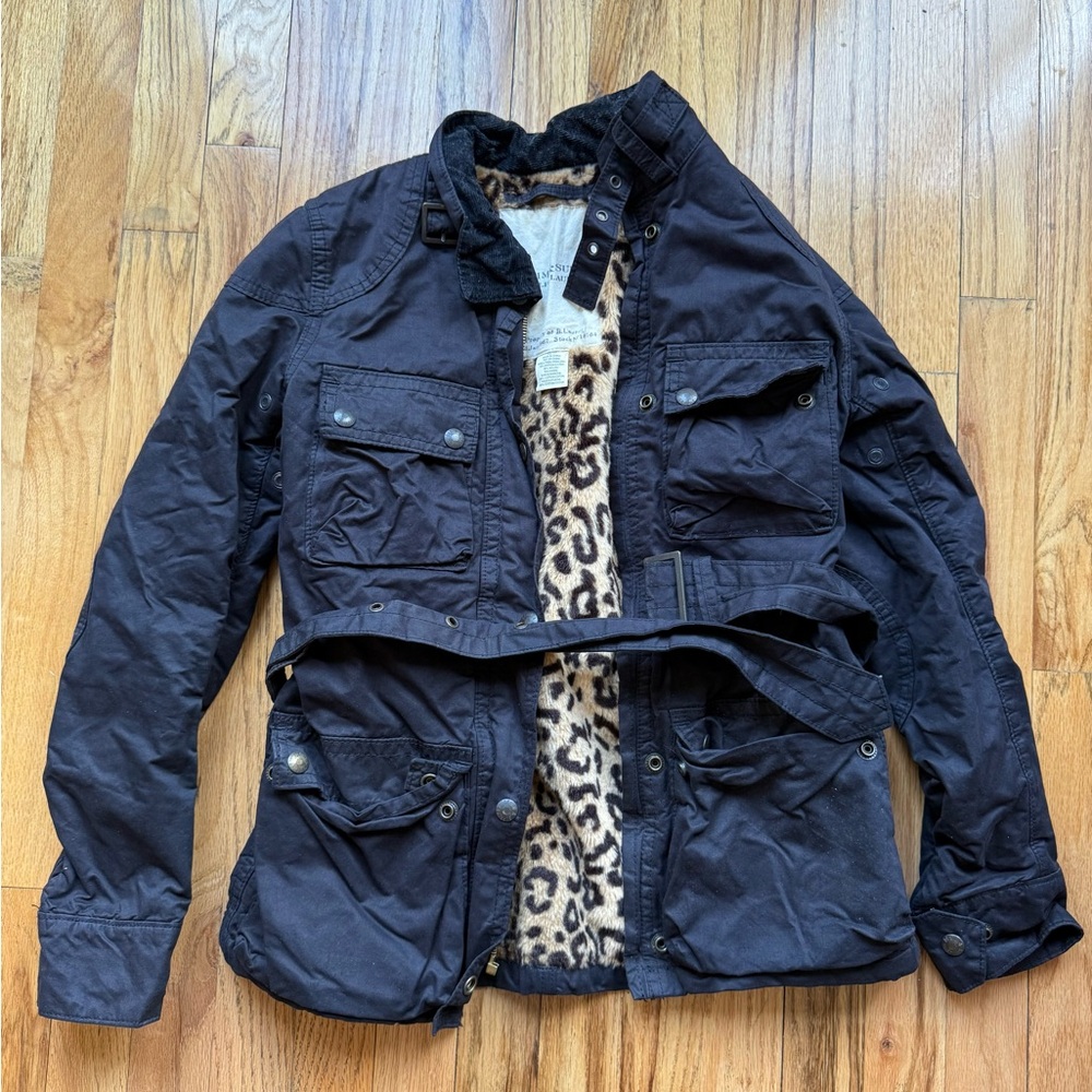Ralph Lauren Denim and Supply Women's Utility Jacket with Leopard Lining